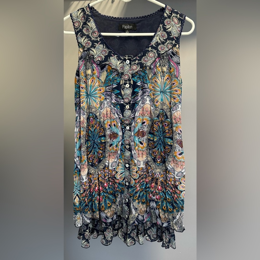 PAPILLON Size SMALL Button-Down Mini Dress